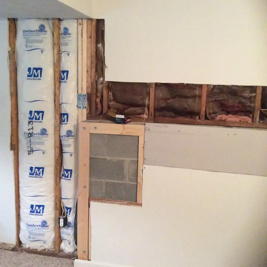 Wall insulation replacement during Odor Removal & Deodorization in Lake Jackson